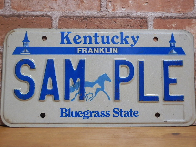 USEDサンプルプレート　ケンタッキー　ＫＹ
