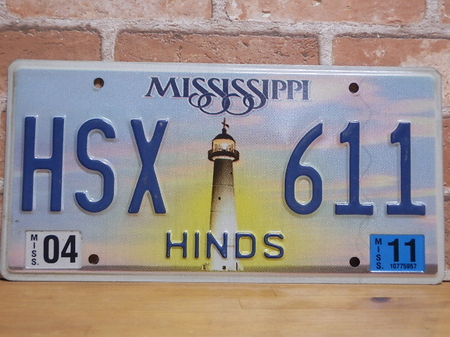 USEDナンバープレート　ミシシッピ　ＭＳ