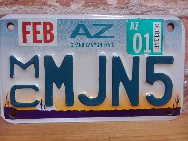 USEDモーターサイクル ナンバープレート アリゾナ