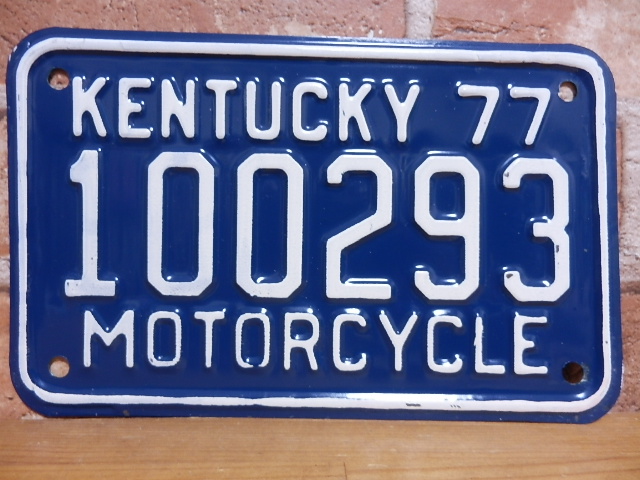 USEDモーターサイクルナンバープレート　ケンタッキー　