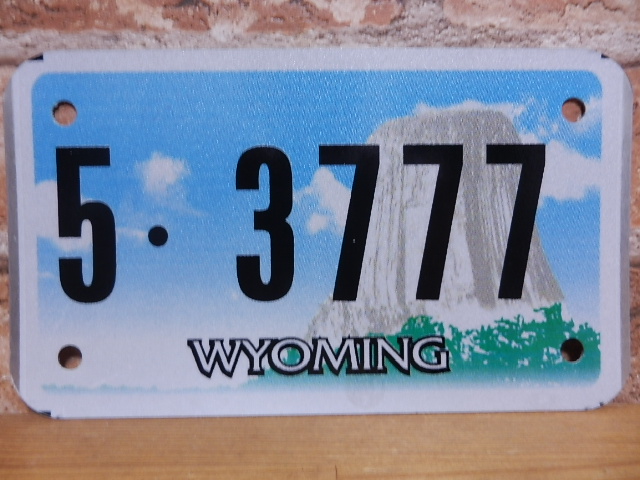 USEDモーターサイクル ナンバープレート ワイオミング