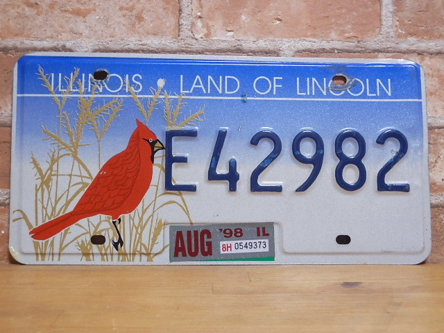 USEDナンバープレート　イリノイ　ＩＬ
