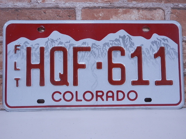 USEDナンバープレート　コロラド　ＣＯ