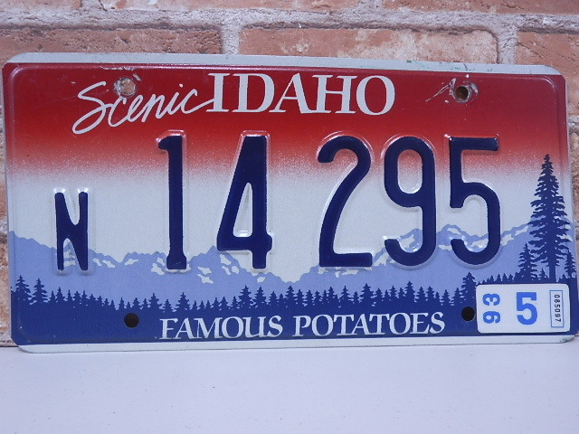 USEDナンバープレート　アイダホ　IＤ