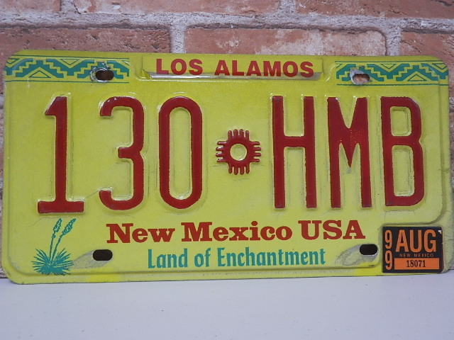 USEDナンバープレート　ニューメキシコ　ＮＭ
