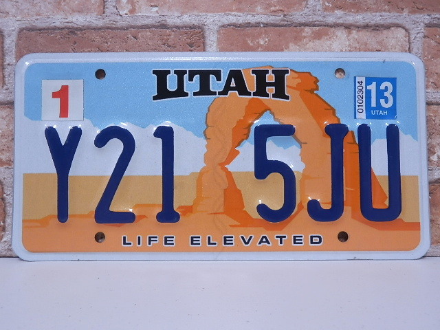 USEDナンバープレート　 ユタ　UＴ
