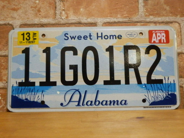 USEDナンバープレート　アラバマ　ＡＬ
