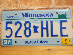 USEDナンバープレート　ミネソタ　ＭＮ