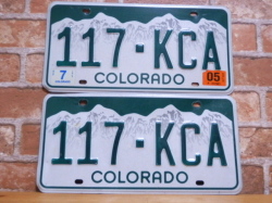 USED  ペアプレート　コロラドw　ＣＯ