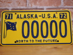 USEDサンプルプレート　アラスカ　ＡＫ