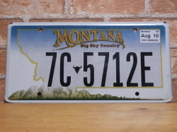 USEDナンバープレート　モンタナ　ＭＴ