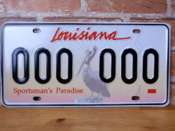 USEDサンプルプレート　ルイジアナ　ＬＡ