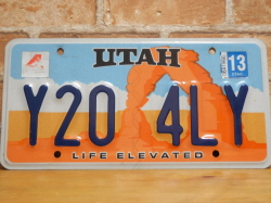 USEDナンバープレート　 ユタ　UＴ