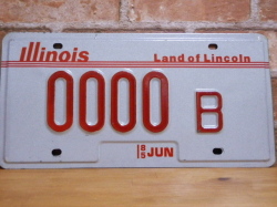 USEDサンプルプレート　イリノイ　ＩＬ