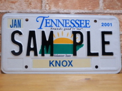 USEDサンプルプレート　テネシー　ＴＮ