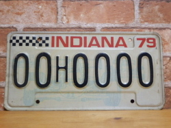 USEDサンプルプレート　インディアナ　ＩＮ