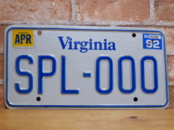 USEDサンプルプレート　バ－ジニア　ＶＡ