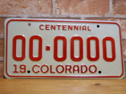 USEDサンプルプレート　コロラド　ＣＯ