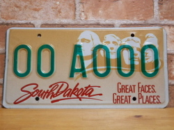 USEDサンプルプレート 　サウスダコタ　ＳＤ