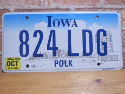 USEDナンバープレート　アイオワ　IA
