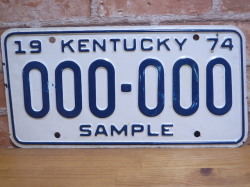 USEDサンプルプレート　ケンタッキー　ＫＹ