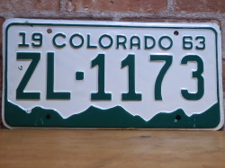 USEDナンバープレート　コロラド　ＣＯ