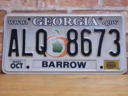 USEDナンバープレート　ジョージア　ＧＡ
