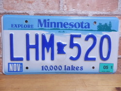 USEDナンバープレート　ミネソタ　ＭＮ