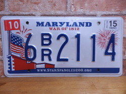 USEDナンバープレート　メリーランド　ＭＤ