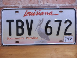 USEDナンバープレート　ルイジアナ　ＬＡ