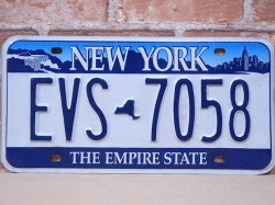 USEDナンバープレート　ニューヨーク　NY