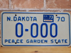 USEDサンプルプレート　ノースダコタ　ＮＤ