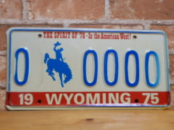 USEDサンプルプレート　ワイオミング　WY