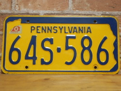 USEDナンバープレート　ペンシルベニア　ＰＡ