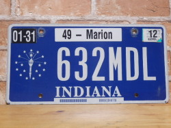 USEDナンバープレート　インディアナ　ＩＮ