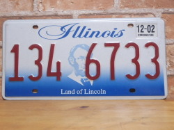 USEDナンバープレート　イリノイ　ＩＬ