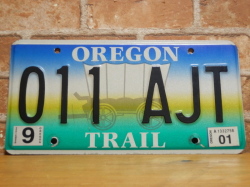 USEDナンバープレート　オレゴン　ＯＲ
