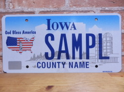USEDサンプルプレート　アイオワ　IA