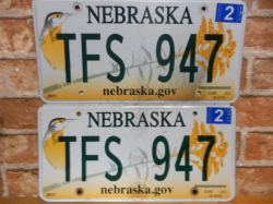 USED  ペアプレート　ネブラスカw　ＮＥ