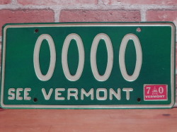 USEDサンプルプレート　 バーモント　ＶＴ