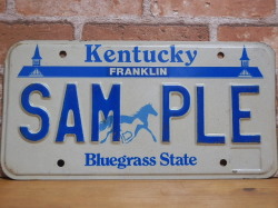 USEDサンプルプレート　ケンタッキー　ＫＹ