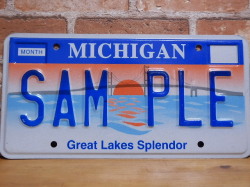 USEDサンプルプレート　　ミシガン　ＭＩ
