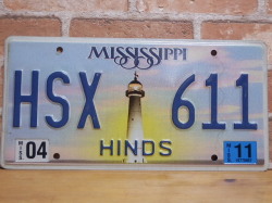 USEDナンバープレート　ミシシッピ　ＭＳ