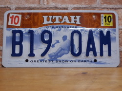 USEDナンバープレート　 ユタ　UＴ