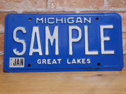 USEDサンプルプレート　　ミシガン　ＭＩ
