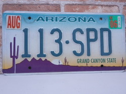 USEDナンバープレート　アリゾナ　ＡZ