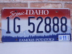 USEDナンバープレート　アイダホ　IＤ