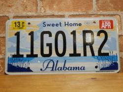 USEDナンバープレート　アラバマ　ＡＬ