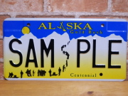 USEDサンプルプレート　アラスカ　ＡＫ