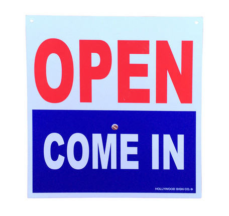 プラスチックサインボード/OPEN COME IN